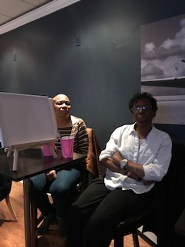 Guests at a STAMP Love paint night